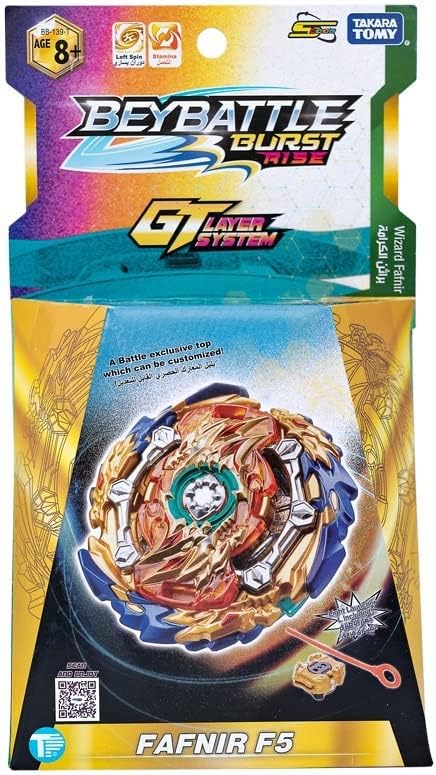 BEYBATTLE BURST S4 W1 Starter Wizard Fafnir F5 – Wizard Fafnir Left-Spin Stamina Beyblade