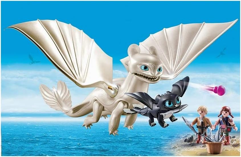 Playmobil Dragons Light Fury with Baby Dragons & Kids