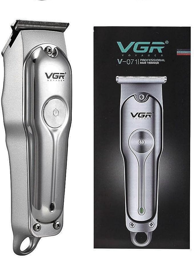 Stainless Steel USB Charging Hair Shaving machine with 3 combs - VGR V-071