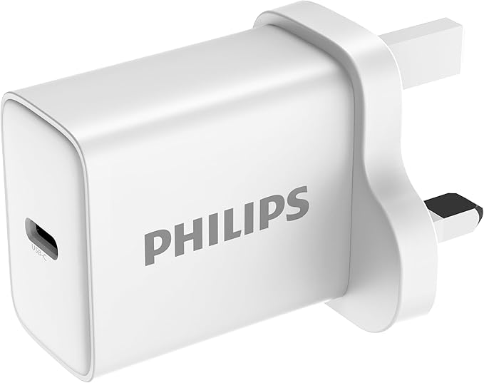 شاحن Philips DLP5312CW GAN USB-C 30W PD للشحن السريع UK