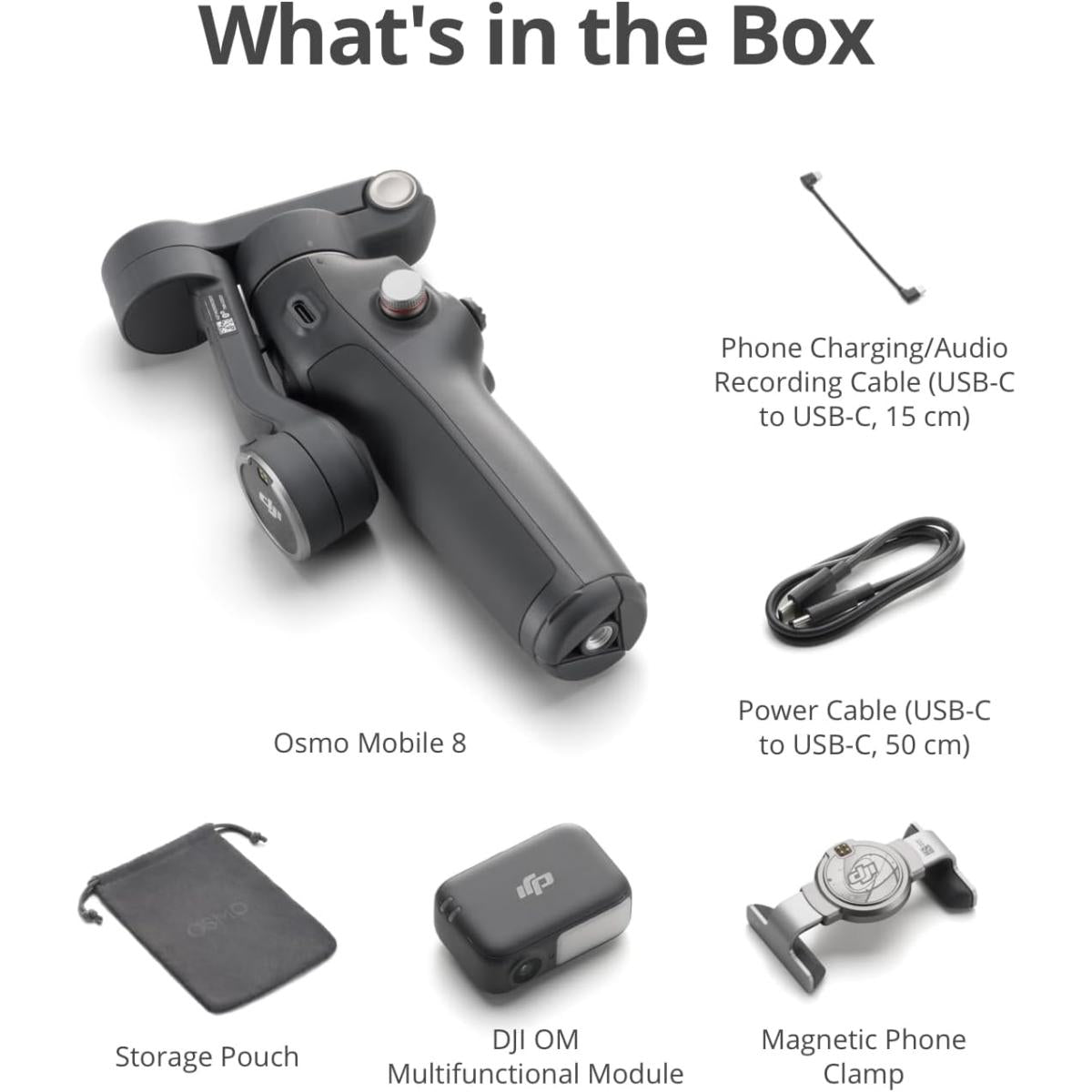 DJI Osmo Mobile 8 Gimbal Stabilizer for Phone - 3-Axis Stabilization, 360° Rotation