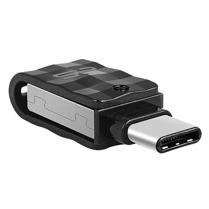 Silicon Power OTG 64GB USB C Dual Interface Flash Drive - Black