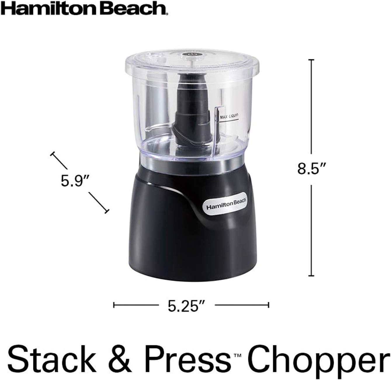 Hamilton Beach Electric Vegetable Chopper & Mini Food Processor - Black