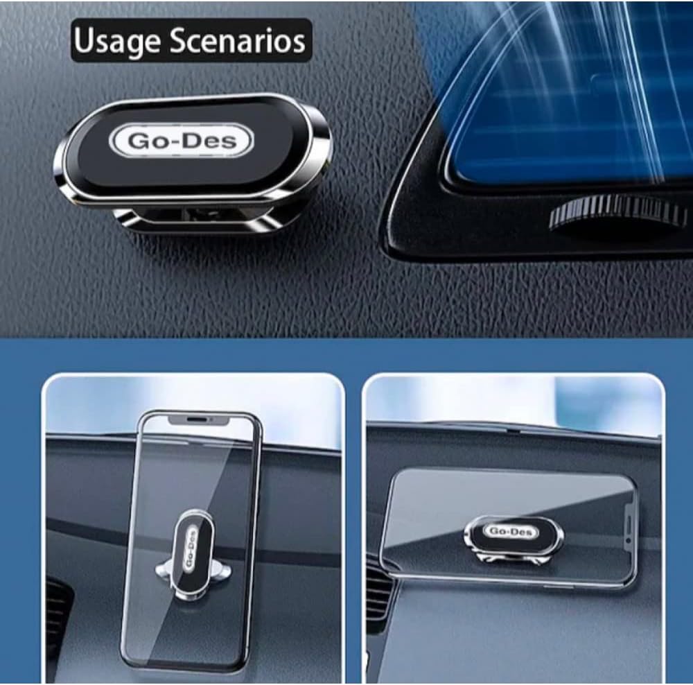 GO DES Magnetic Car Phone Holder with iPhone usb cable 1m