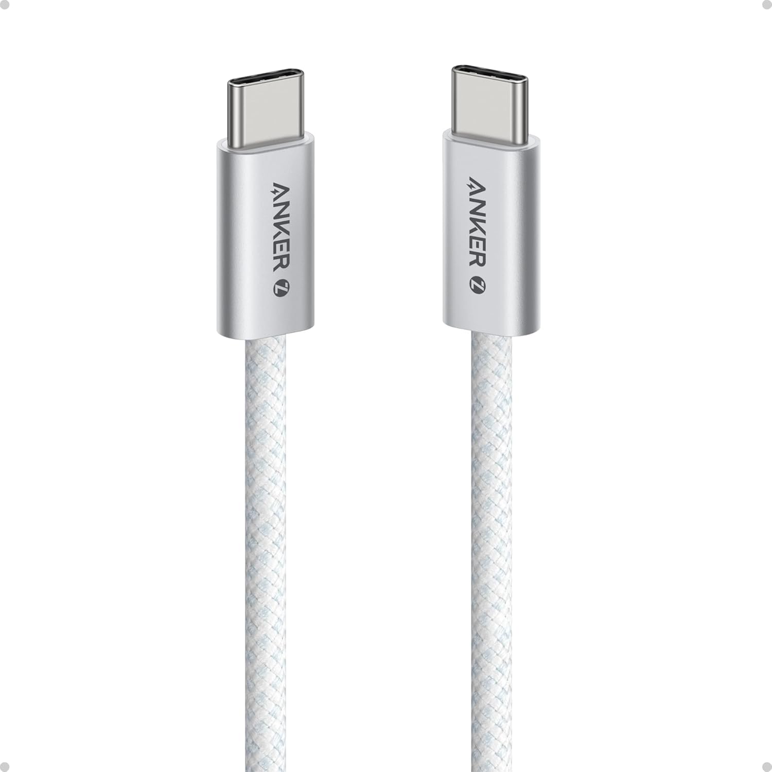 Anker Zolo USB-C to USB-C Cable 240W Braided 3.3ft - White