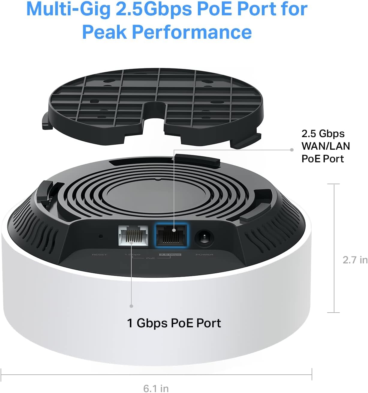 TP-Link Deco AX3000 PoE Mesh WiFi Ceiling/Wall Mountable WiFi 6 Mesh - White