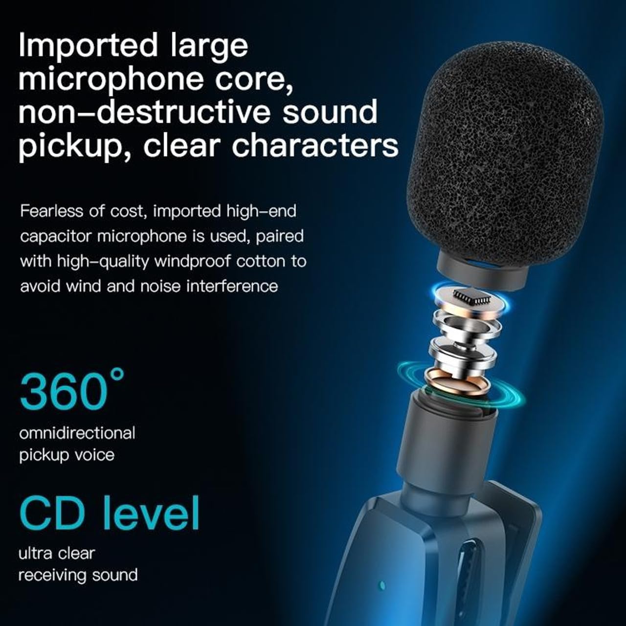 YESIDO KR13 Dual Wireless Microphone with Type-C Connector