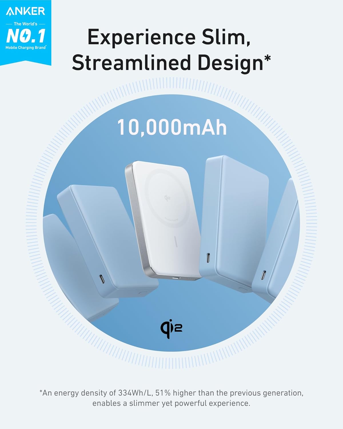 Anker MagGo 10K Slim Magnetic Power Bank 15W Fast