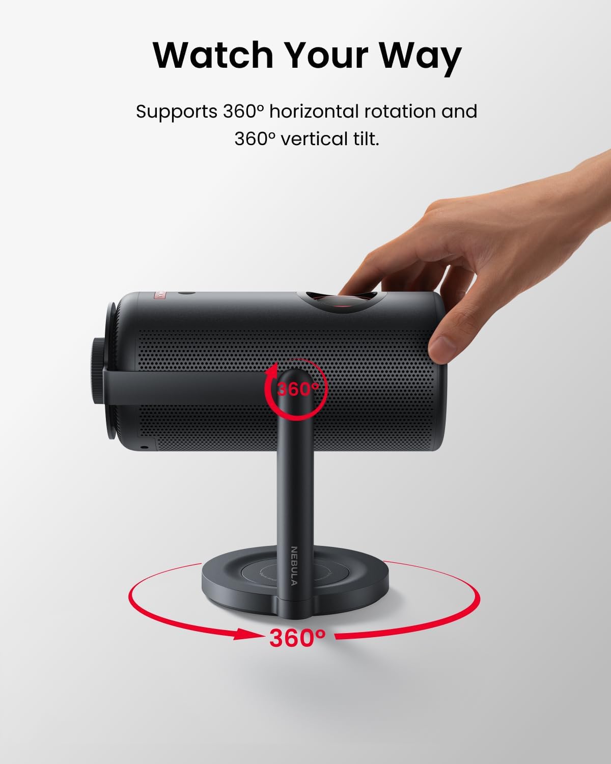 Anker NEBULA Capsule Gimbal Stand 360° Adjustable Viewing - Black