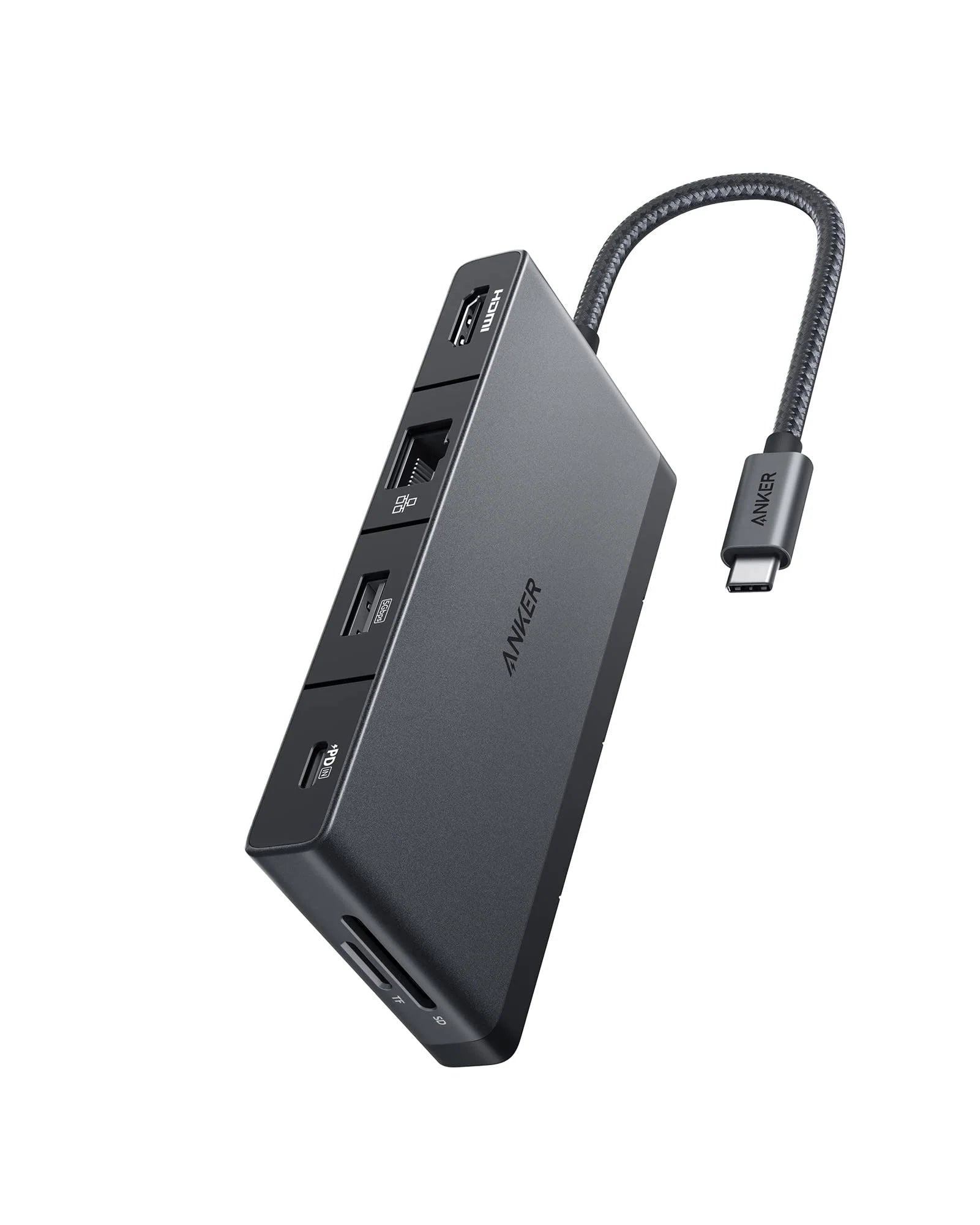 موزع Anker 552 USB-C (9 في 1، HDMI بدقة 4K) B2B - UN (باستثناء الصين وأوروبا) أسود، الإصدار 1 