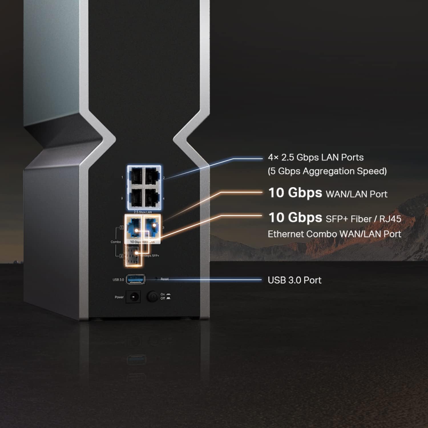 TP-Link Tri-Band BE19000 WiFi 7 Router (Archer BE800) 12-Stream 19 Gbps LED Screen