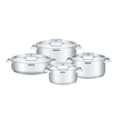 Arshia 8-Piece Stainless Steel Cookware Set – Durable, Rust-Resistant & Even Heat Distribution