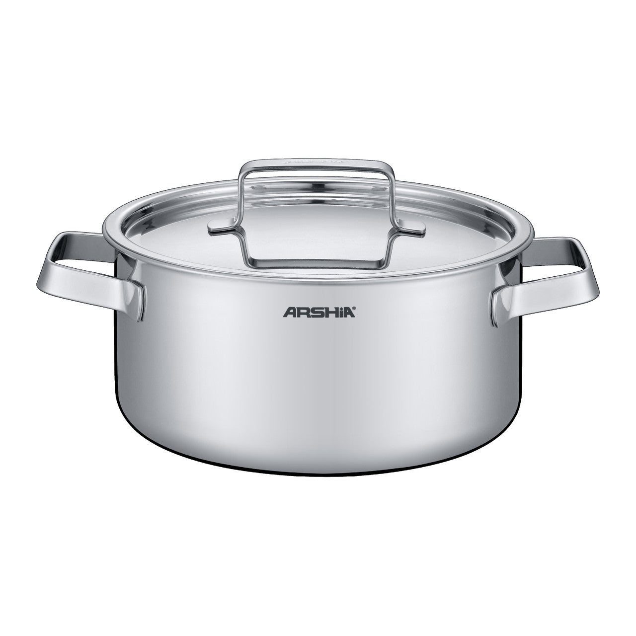 طقم أواني Arshia ستانلس ستيل Tri-Ply 8 قطع بنواة ألمنيوم