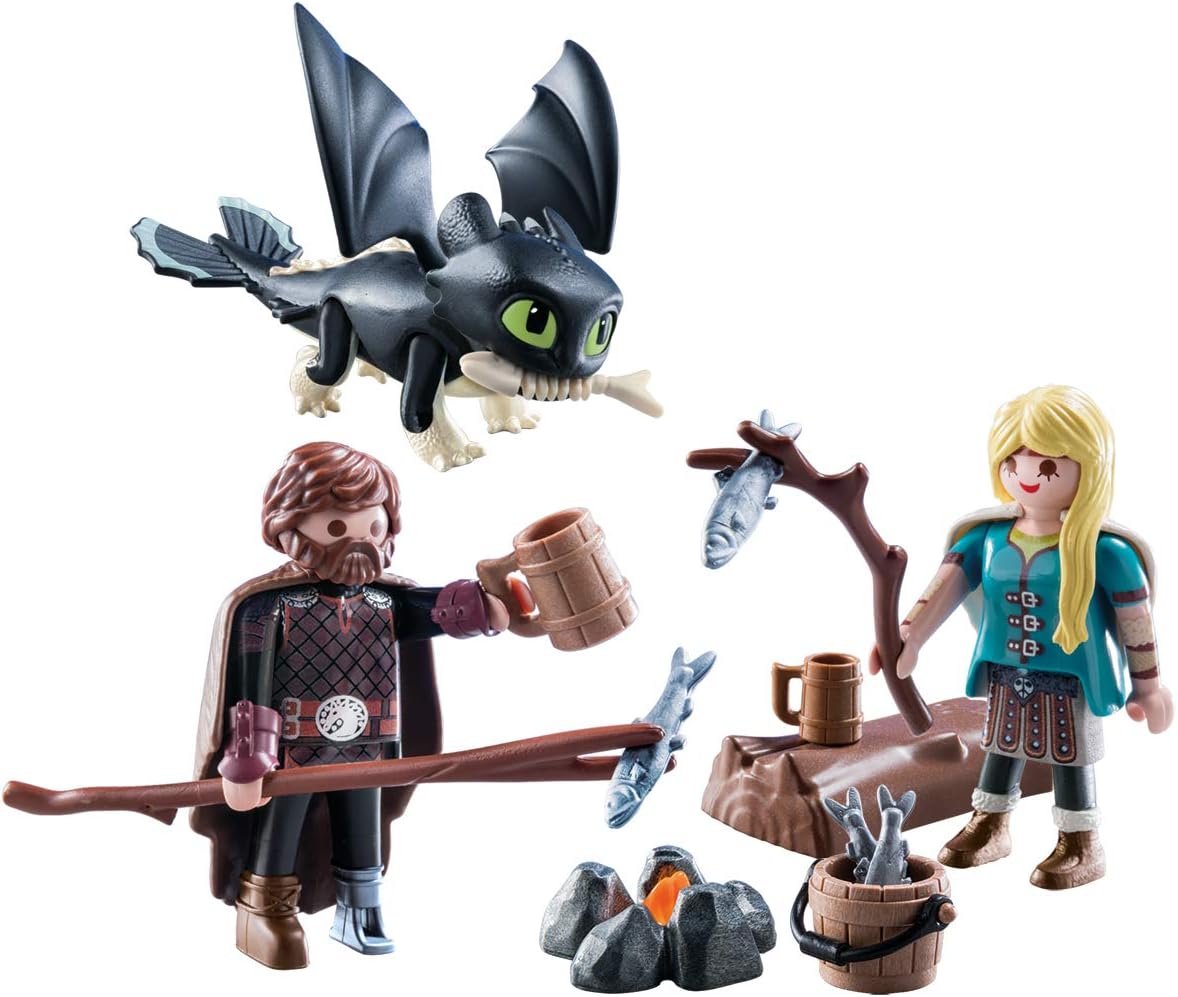 Playmobil Dragons Hiccup & Astrid with Baby Dragons