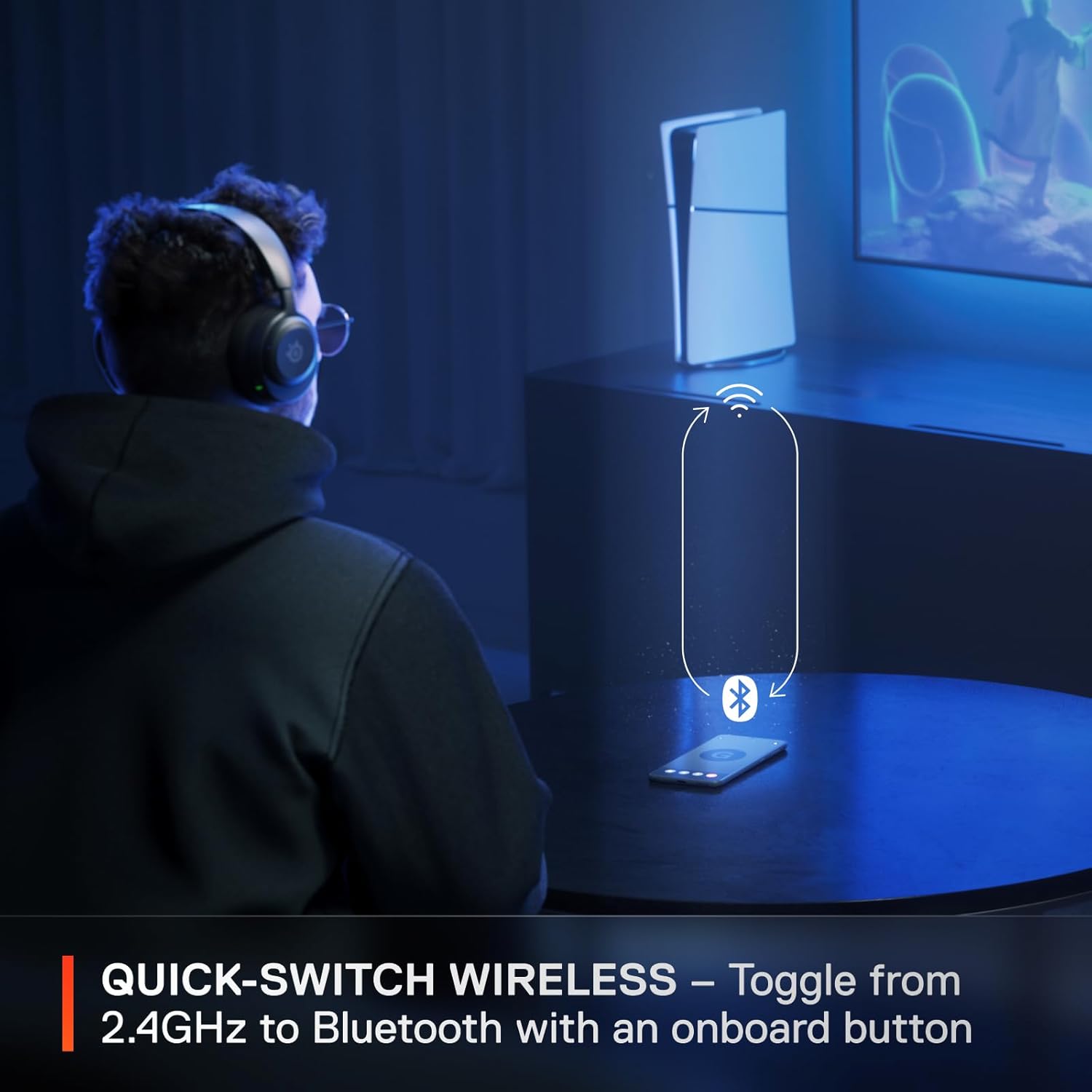 سماعة الألعاب اللاسلكية SteelSeries Nova 5P بطارية 60 ساعة