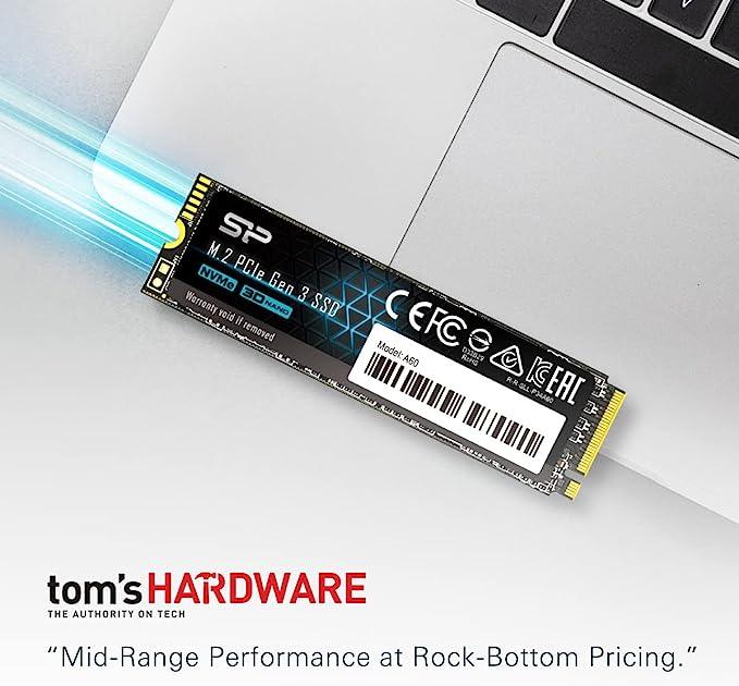 Silicon Power M.2 NVME A60 256GB High Speed Storage