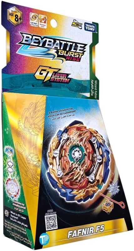 BEYBATTLE BURST S4 W1 Starter Wizard Fafnir F5 – Wizard Fafnir Left-Spin Stamina Beyblade