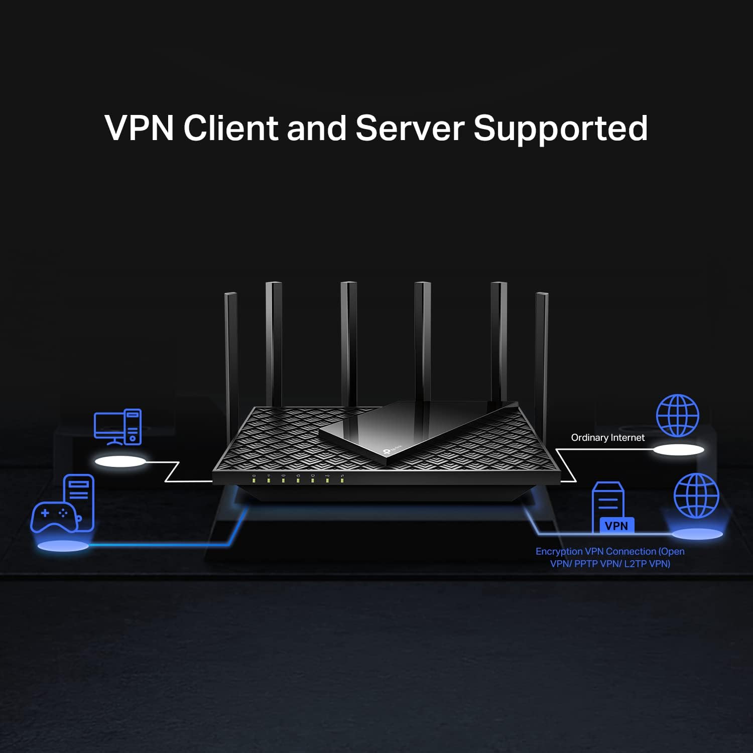 TP-LINK AX5400 Multi-Gigabit WiFi 6 Router - Black