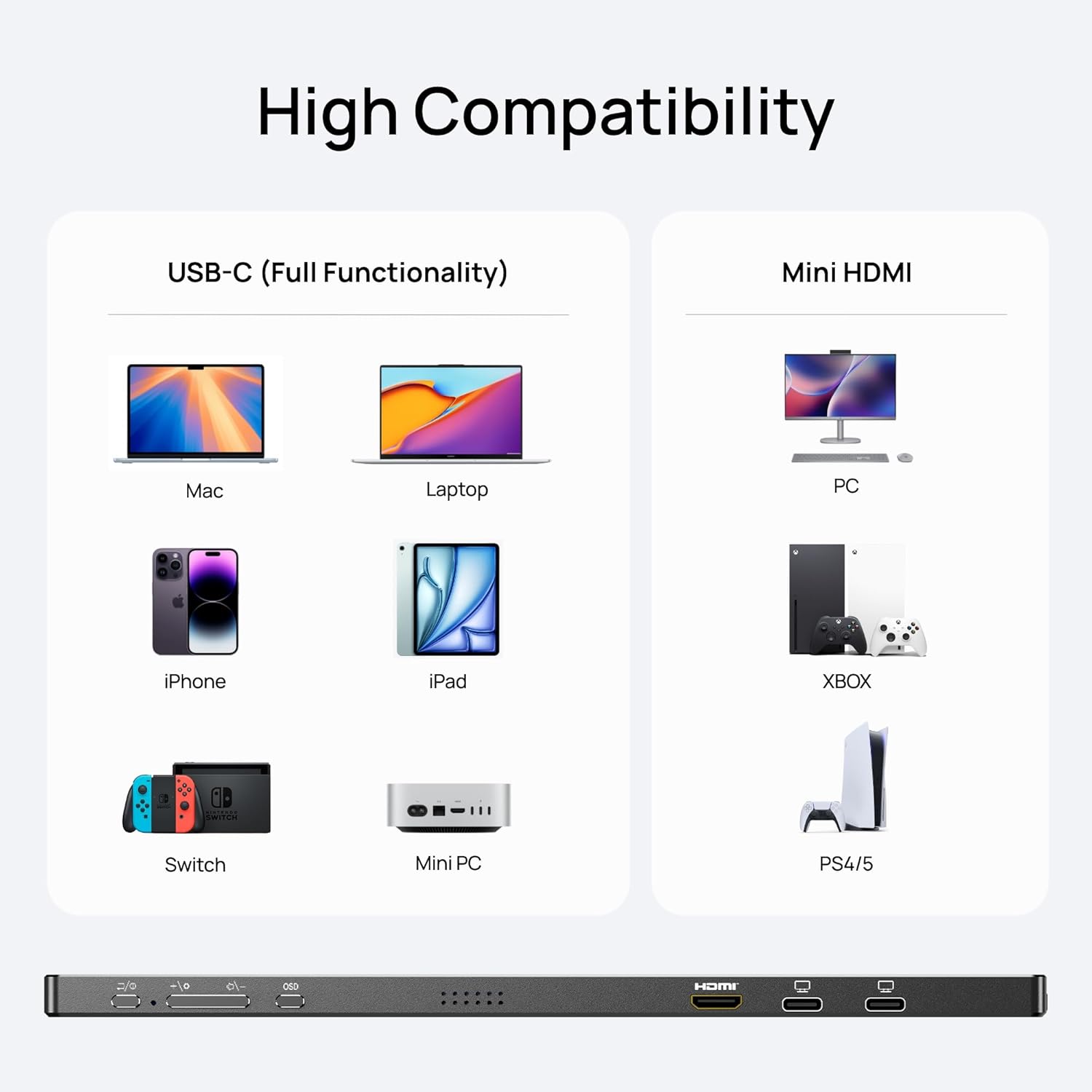 Arzopa Z1C | 16.1" FHD 100%sRGB Best Portable Display Screen