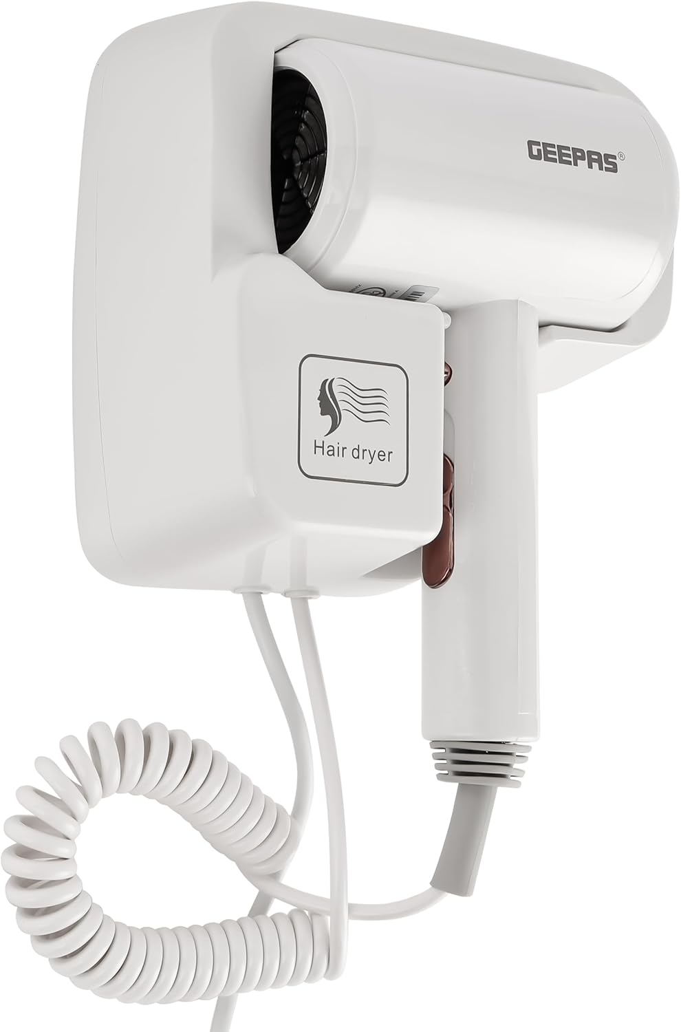 Geepas GHD86073 Wall-Mounted Hair Dryer 1200W | Fast Drying & Overheat Protection