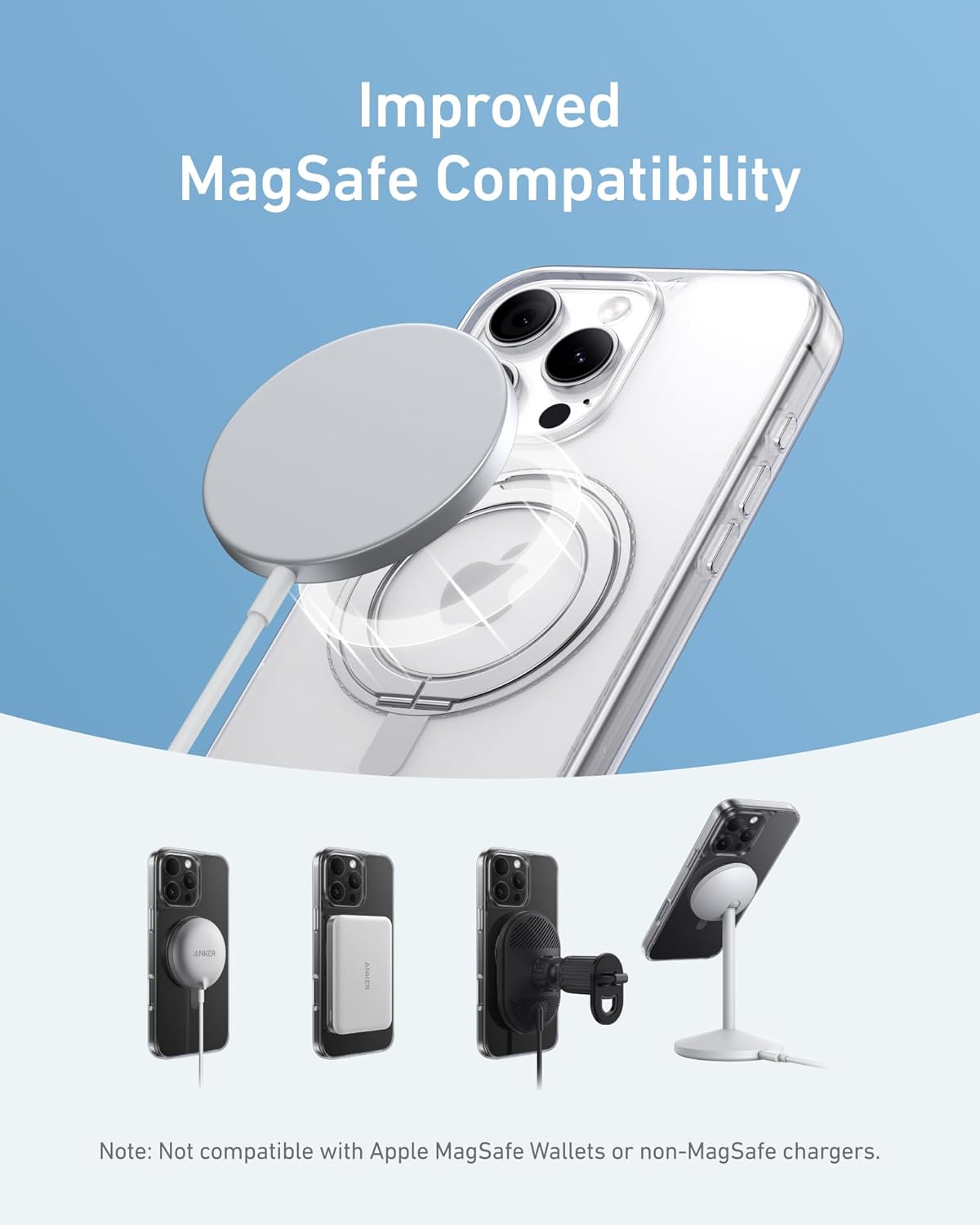 Anker MagGo Magnetic Case with 2 in 1 Ring Stand for iPhone 16 Pro Max