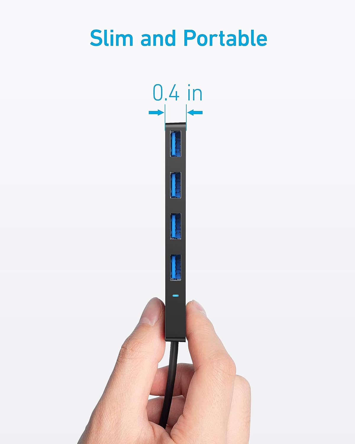 موزع أنكر USB-C 4 في 1 بسرعة 5 جيجابت في الثانية - 4 منافذ USB 3.0 | كابل بطول 60 سم | التوصيل والتشغيل
