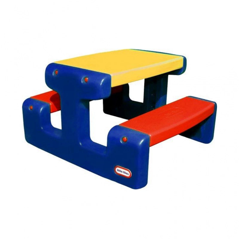 Little Tikes Large Picnic Table – Primary Colors | Kids Outdoor Table for 6