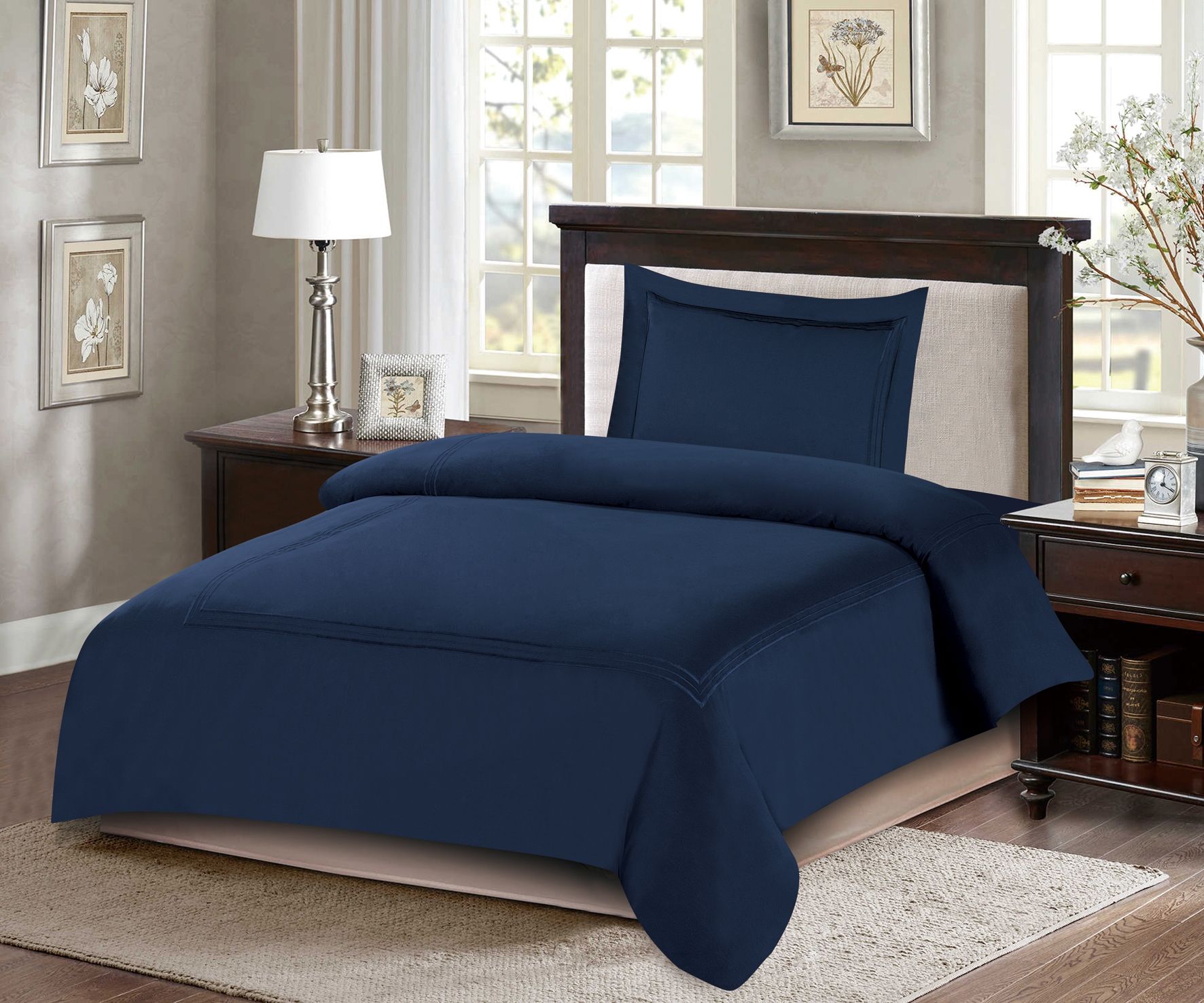 ARMN Naturesoft 4-Piece Duvet Cover Set - Navy Blue