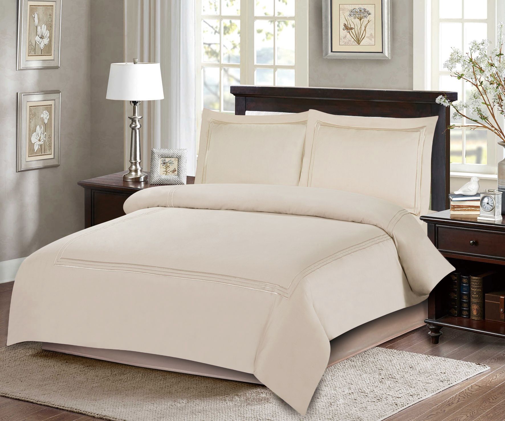 ARMN Naturesoft Queen Duvet Cover Set 4pcs – Beige