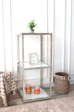 ARMN Milton 3-Tier Stand 45×45cm - Silver