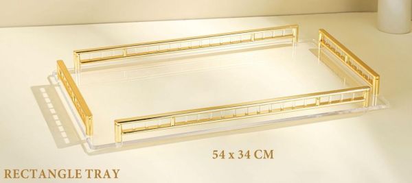 Alfursan 54×34cm Acrylic Serving Tray – Stylish & Durable