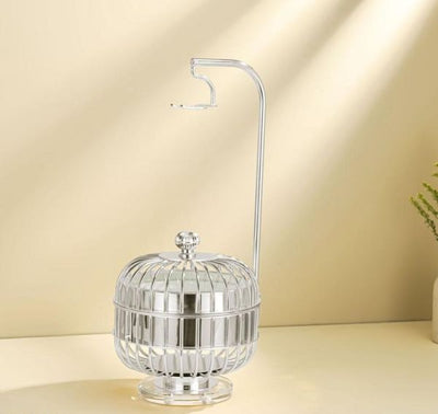 Alfursan 17cm Date Server – Elegant Silver Finish