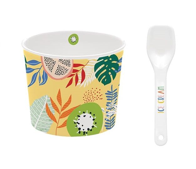 طقم كوب آيس كريم قطعتين من Easy Life Tutti Frutti