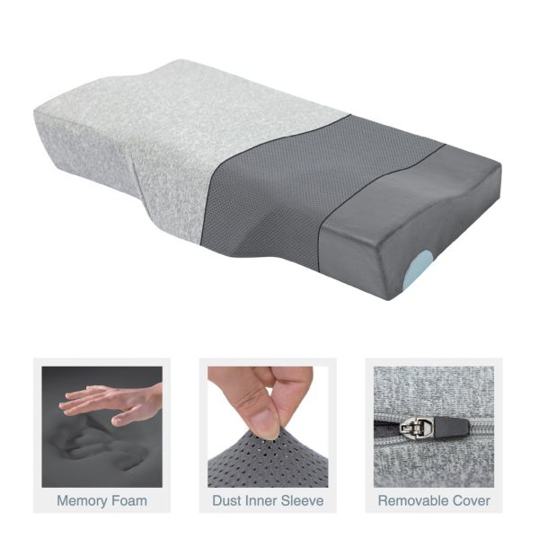 ARMN Pedic Memory Foam Pillow with Support Tube