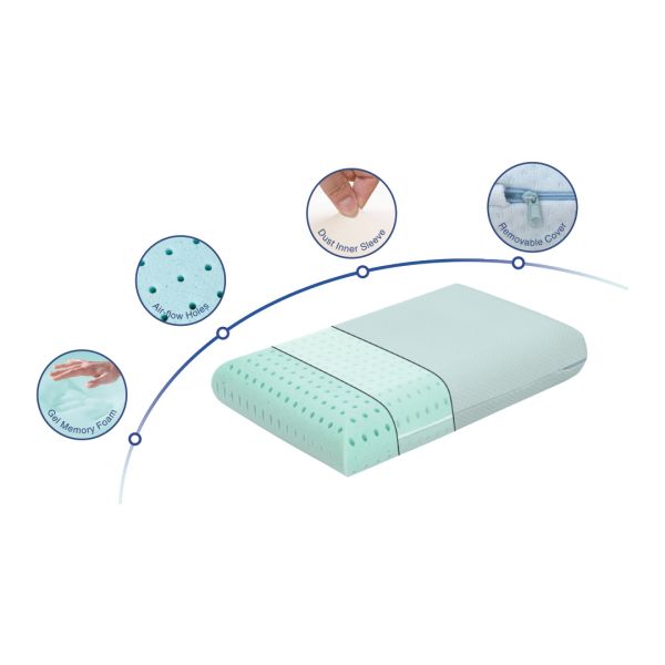 ARMN Pedic Memory Foam & Gel Neck Support Pillow