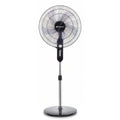 Conti 18-Inch Stand Fan, 60W, 5 Blades, 4 Speeds with Timer, Black