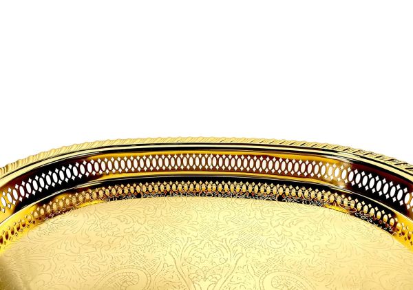 Zolten Rectangular Tray Gold 45.3×34.5 cm – Elegant Serving