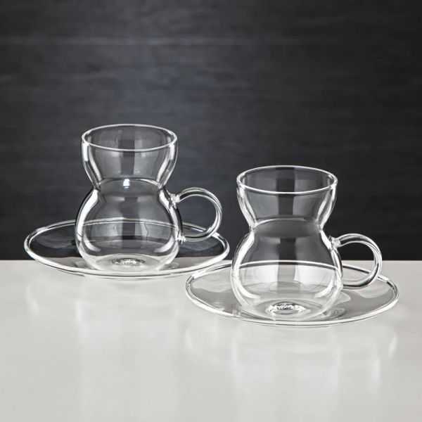 Almarjan 12-Piece Glass Tea Cups Set – Elegant & Practical