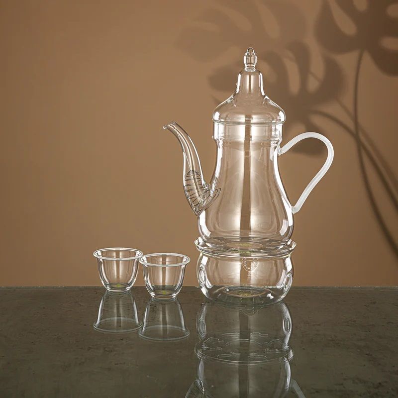 Almarjan 8-Piece Arabic Coffee Glass Set