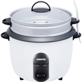 Geepas 500W 1.5L Automatic Rice Cooker, 3-in-1 Cook/Steam/Warm, White GRC35011