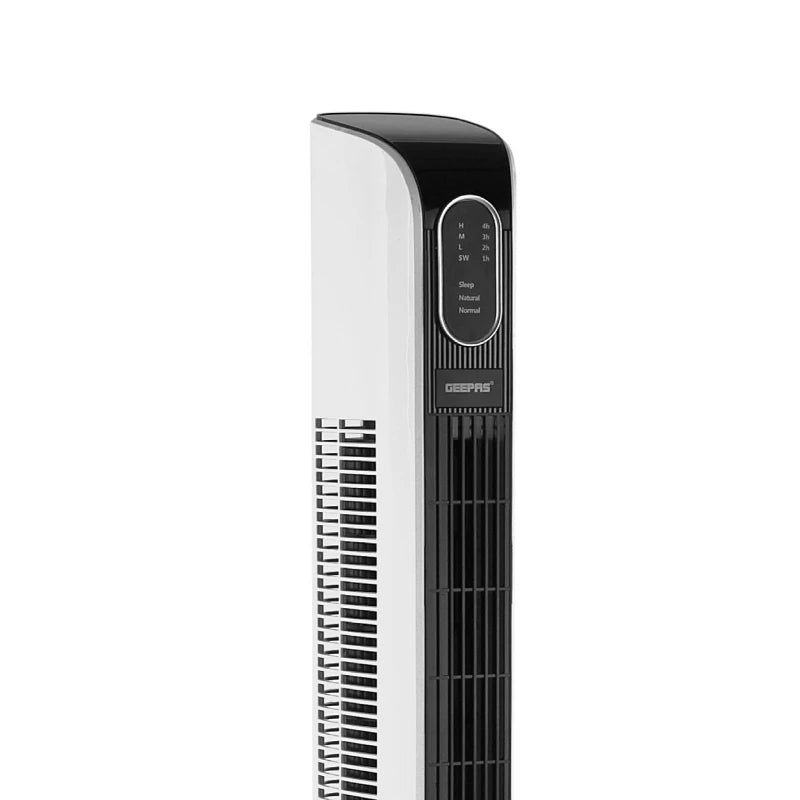 Geepas GF21167N Digital Tower Fan with Remote Control - 50W, 3 Speeds, Oscillating