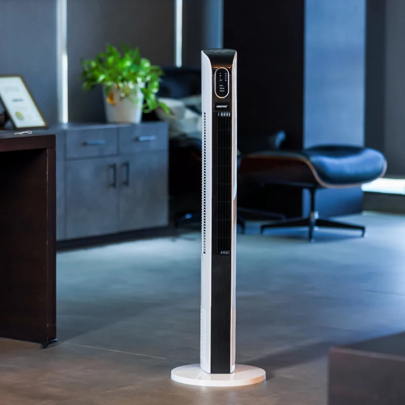 Geepas GF21167N Digital Tower Fan with Remote Control - 50W, 3 Speeds, Oscillating