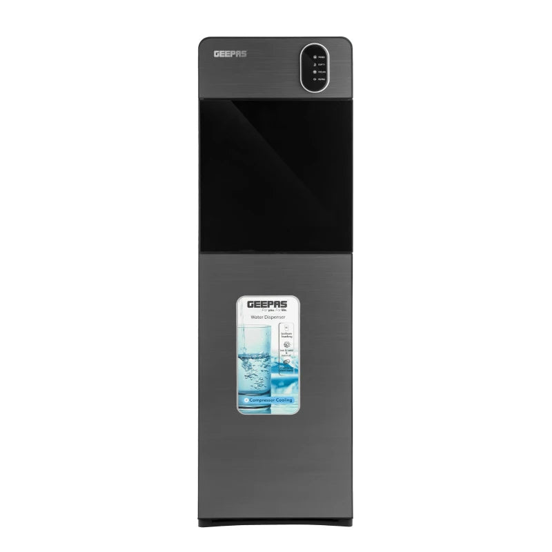 Geepas Bottom Loading Water Dispenser, 3 Taps (Hot/Cold/Normal), Grey GWD17037