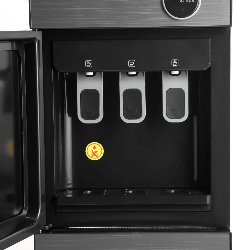 Geepas Bottom Loading Water Dispenser, 3 Taps (Hot/Cold/Normal), Grey GWD17037