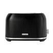 Geepas Fluted 2-Slice Bread Toaster, 6 Browning Levels, Black, GBT36558UK-BK
