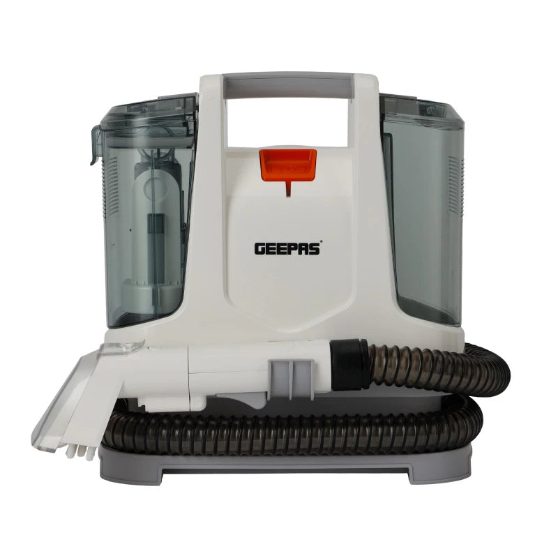 Geepas GSC19051 Portable Spot Cleaner – 400W, Dual Tank, 2 Cleaning Heads | Carpets & Upholstery | White