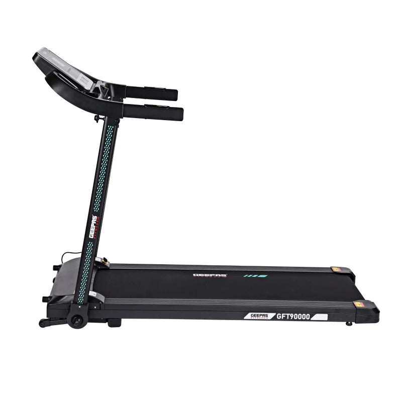 Geepas GFT90000 Foldable Treadmill - 2.0HP Motor, 12 Programs, App Sync - Black