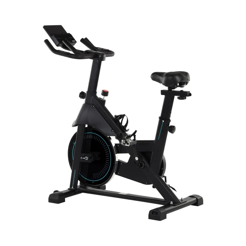 Geepas GFT90005 Spin Bike | Bluetooth Indoor Cycling Bike | Digital Display | 6kg Flywheel | Adjustable Resistance | Black