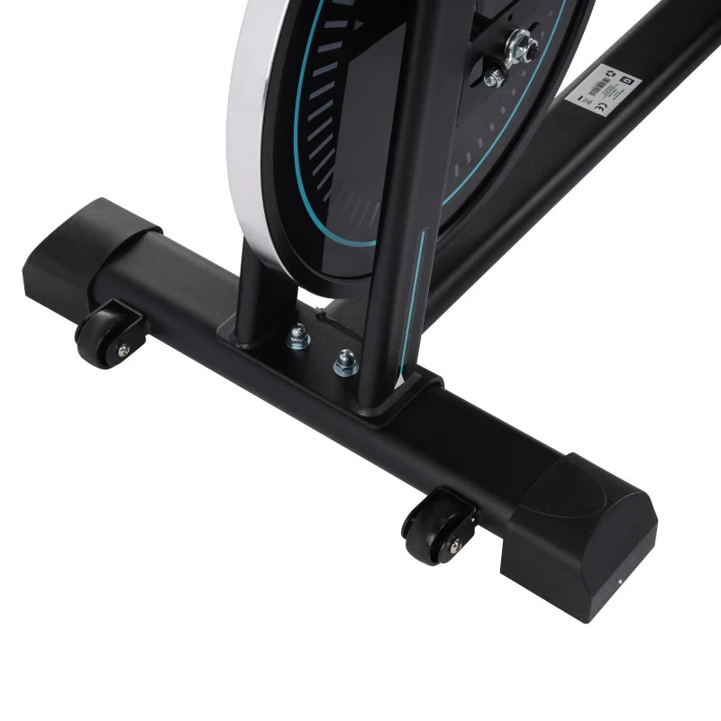 Geepas GFT90005 Spin Bike | Bluetooth Indoor Cycling Bike | Digital Display | 6kg Flywheel | Adjustable Resistance | Black