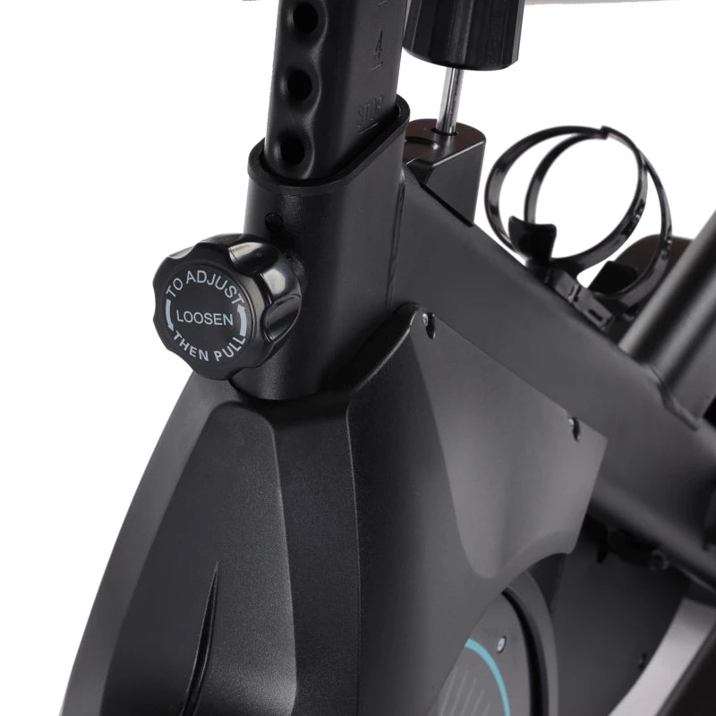 Geepas GFT90005 Spin Bike | Bluetooth Indoor Cycling Bike | Digital Display | 6kg Flywheel | Adjustable Resistance | Black